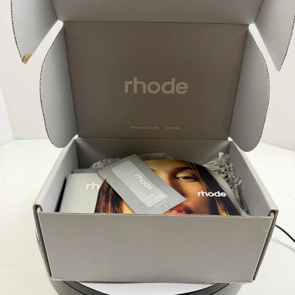 Rhode Lip Case iPhone 15 Pro Grey Bundle Peptide Lip Treatment Glazing Milk NEW